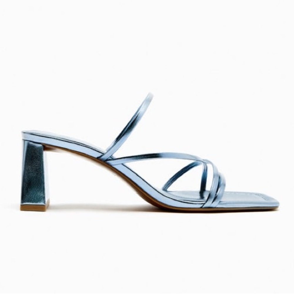 Zara Blue Strappy Sandals